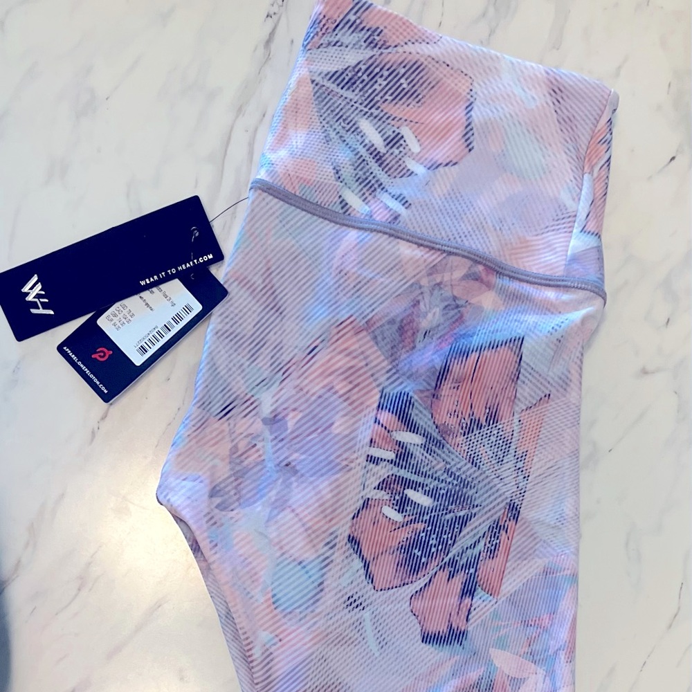 Floral 2k print Peloton x WITH High waste capri leggings